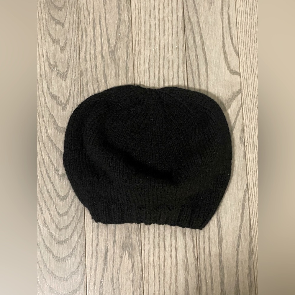 Black knitted beanie